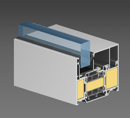 Огнестойкий профиль со стеклом